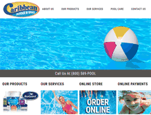 Tablet Screenshot of caribbeanpools.com